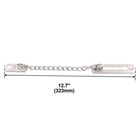 Stainless Steel Hall Door Window Security Lock Latch cord Catch Locking Guard - Picture 3 of 6